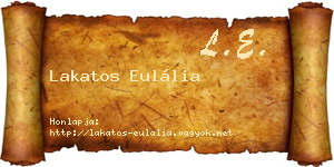 Lakatos Eulália névjegykártya